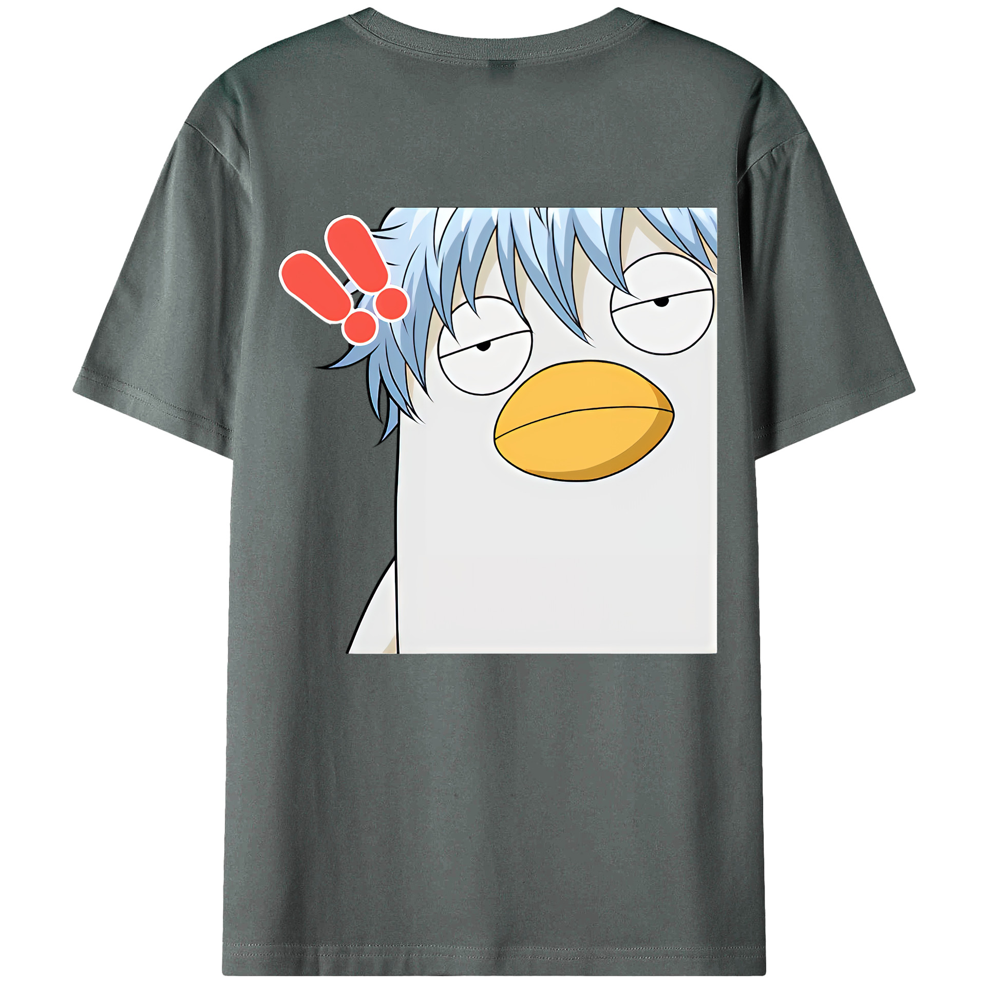 （画像用） ぎんたま 坂田銀時（さかたぎんとき） 神楽 志村新八（しむら しんぱち） GINTAMA Sakata Gintoki Kagura Shimura Shinpachi 綿100％ メンズ半袖Tシャツ（バックプリント） 通気性